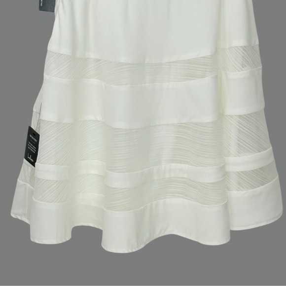 Lulu*s size M Play Nice Ivory Skater Dress Mini HOCO Graduation Bridal Shower - Picture 10 of 16